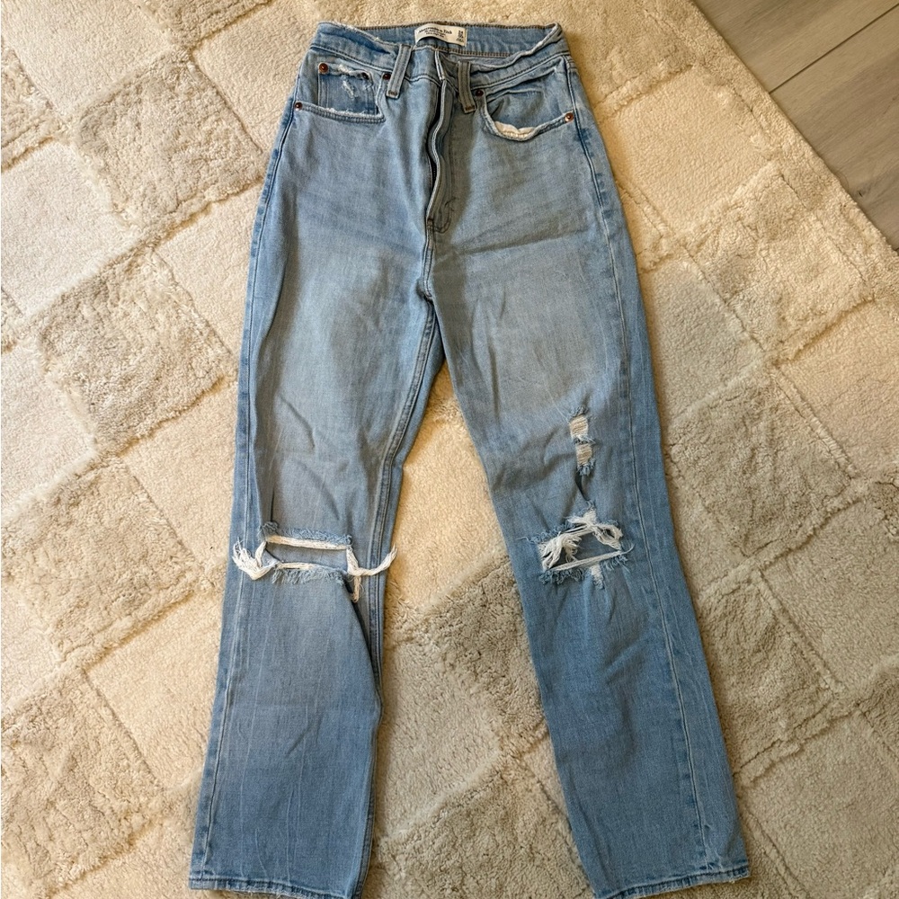 Abercrombie & Fitch Ankle Straight Ultra High Rise